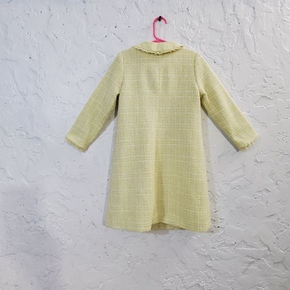 Biscotti Collezioni yellow blend tweed fashipn toddler coat size 6 - Picture 6 of 16